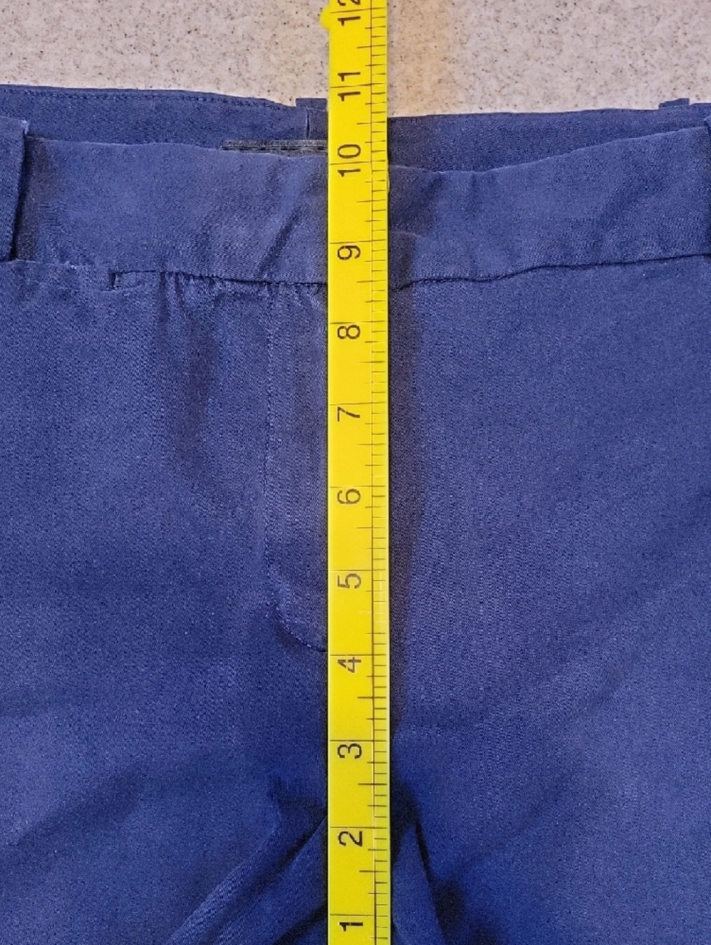 Talbots Navy Tailored Bermuda Shorts Cotton Stretch Size 10 - Picture 8 of 10